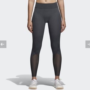 Adidas Warp Knit Leggings in Carbon size Small